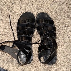 Black Gladiator Sandals